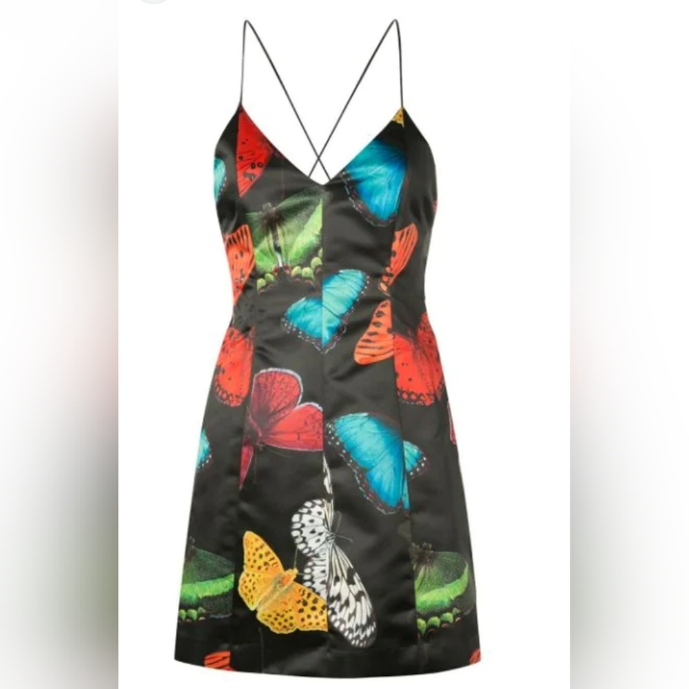 Alice + Olivia Tayla Butterfly Print Minidress Size 4 - Picture 11 of 15